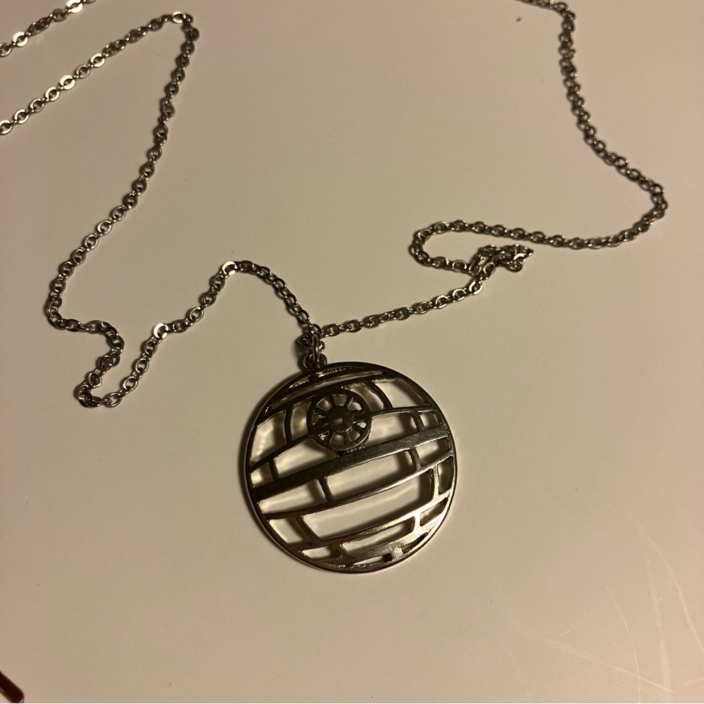 Disney Star Wars Silver Death Star Necklace